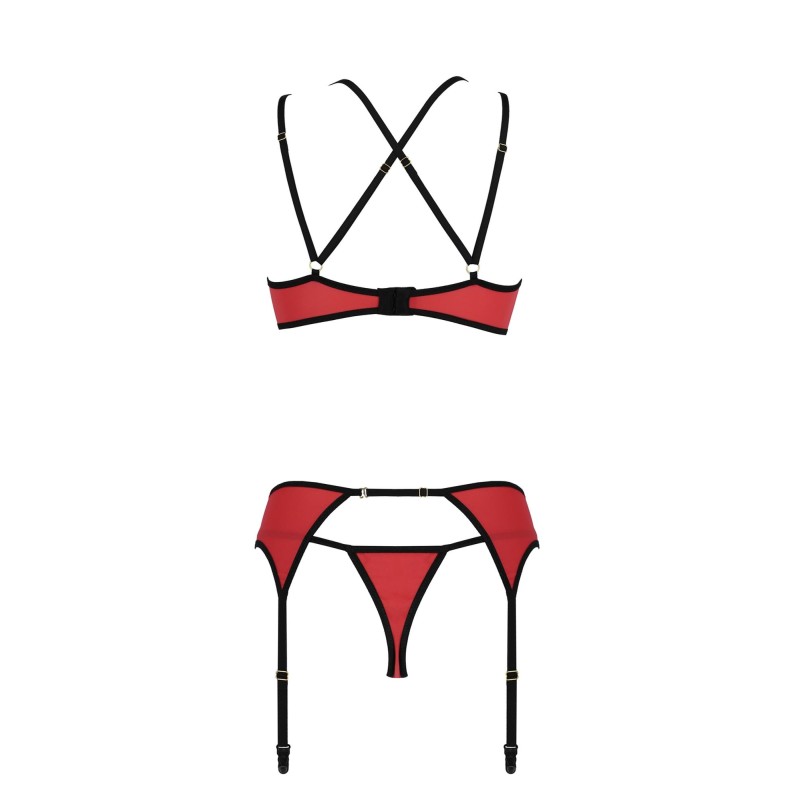 Bielizna-MAGNOLIA SET red XXL/XXXL